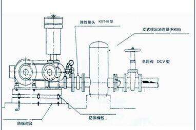 [三葉羅茨鼓風機安裝圖]結合圖詳細說明