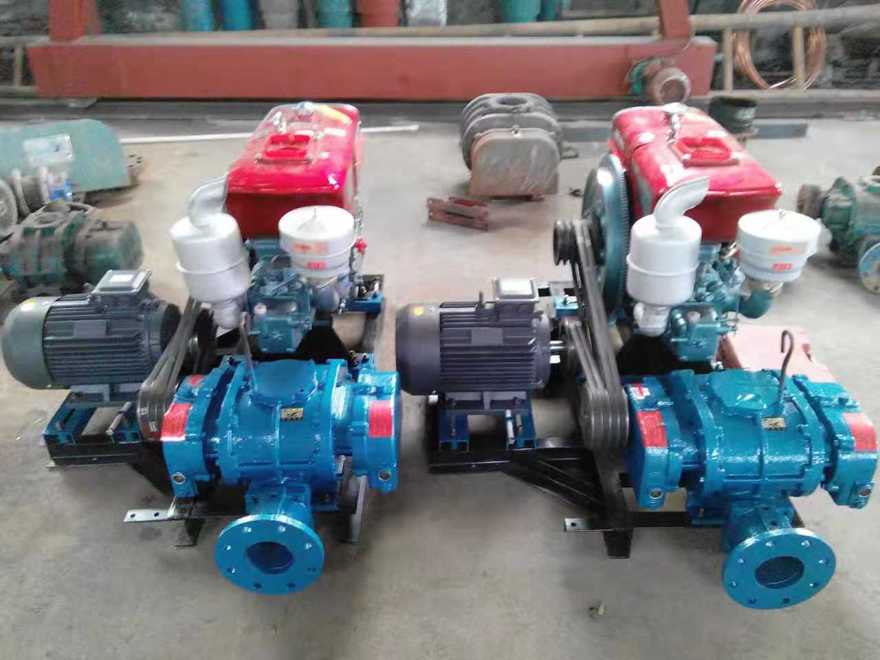 三葉羅茨鼓風機柴油機、電機兩種驅動形式