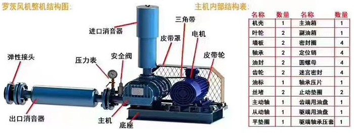 詳談：山東章丘三葉羅茨鼓風機結構拆解圖(圖1)